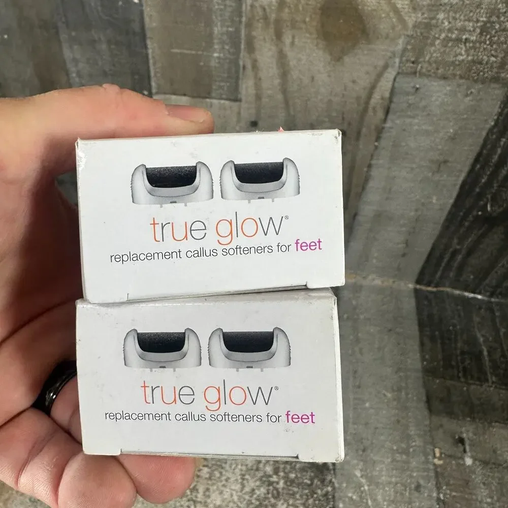 2 CONAIR TRUE‎ GLOW Replacement Callus Softeners For Feet - 2 Pack (4 in Total)